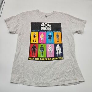 Star Wars The Empire Strikes Back 40th Anniversary T‎ Shirt Mens Large Grey